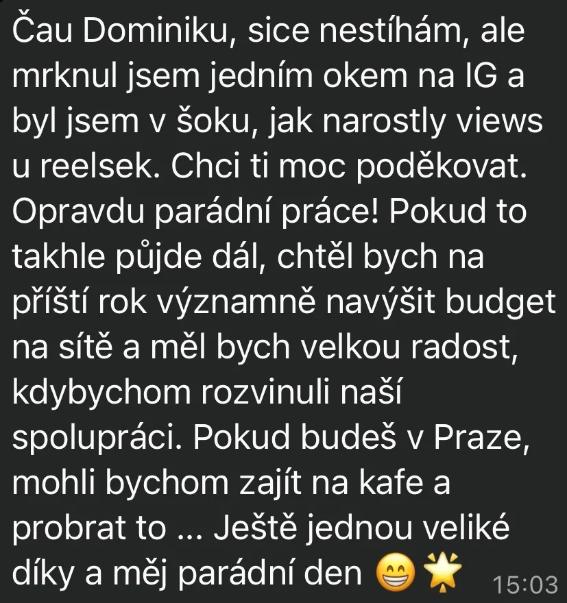 Výsledek klienta